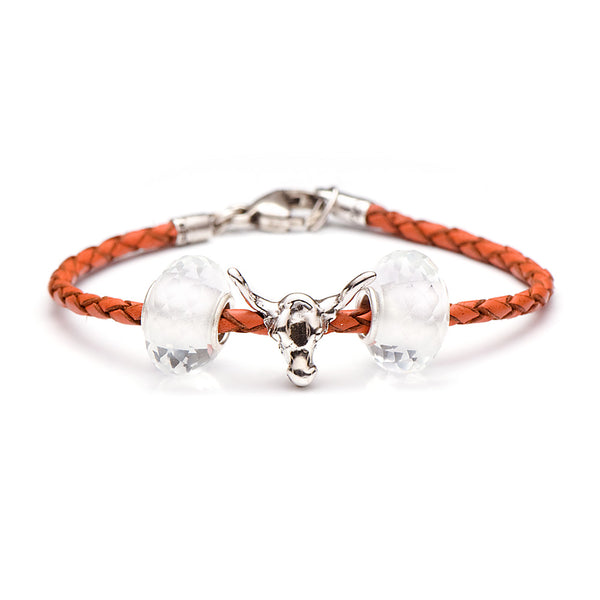 Novobeads School Spirit Bracelets, Orange Longhorn